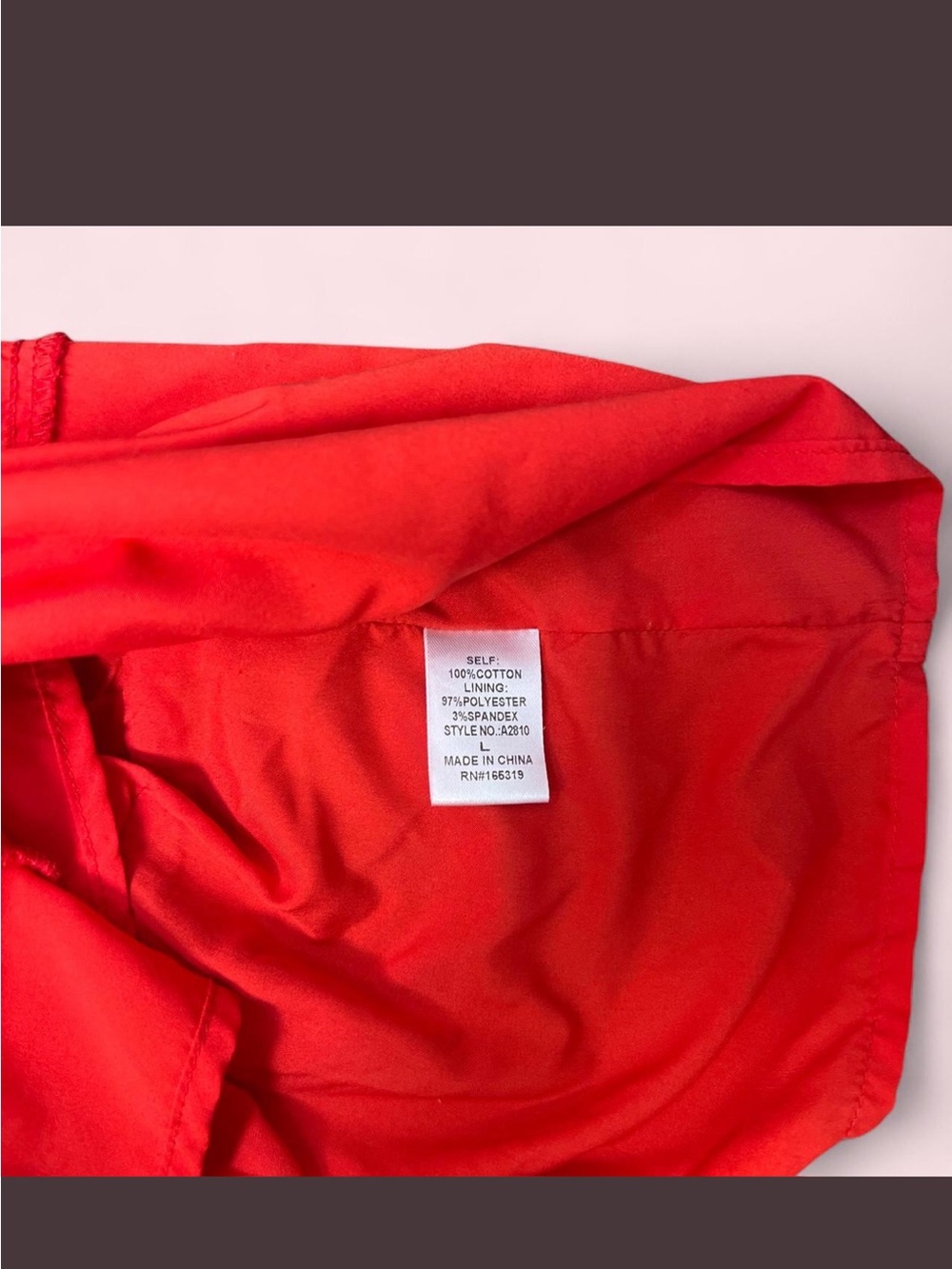 Bright Red Ruffle Skort with Drawstring Detail - Picture 5 of 5